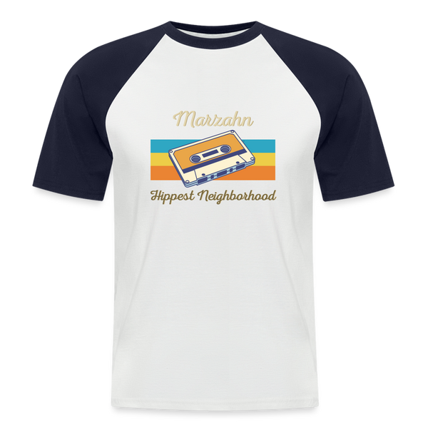 Marzahn Hippest Neighborhood - Männer Baseball T-Shirt - Weiß/Navy