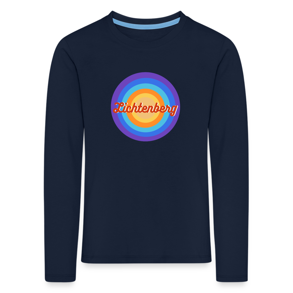 Lichtenberg Retro - Kinder Langarmshirt - Navy
