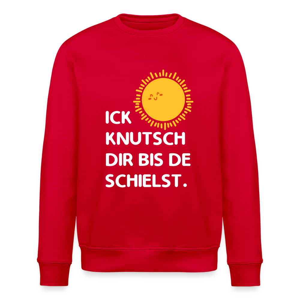 Ick knutsch dir Sonne! - Unisex Bio Sweatshirt - Rot
