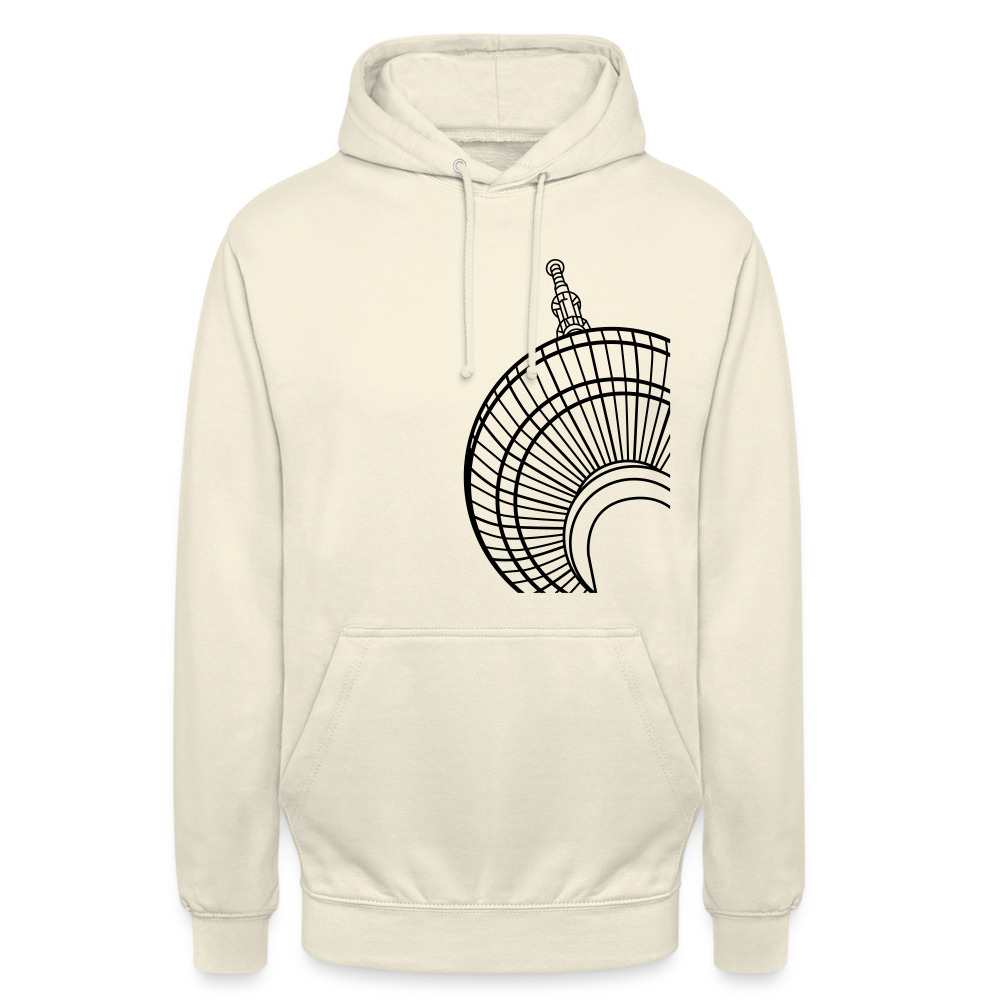 Der Turm von unten - schwarz - Unisex Hoodie - Vanille-Milchshake