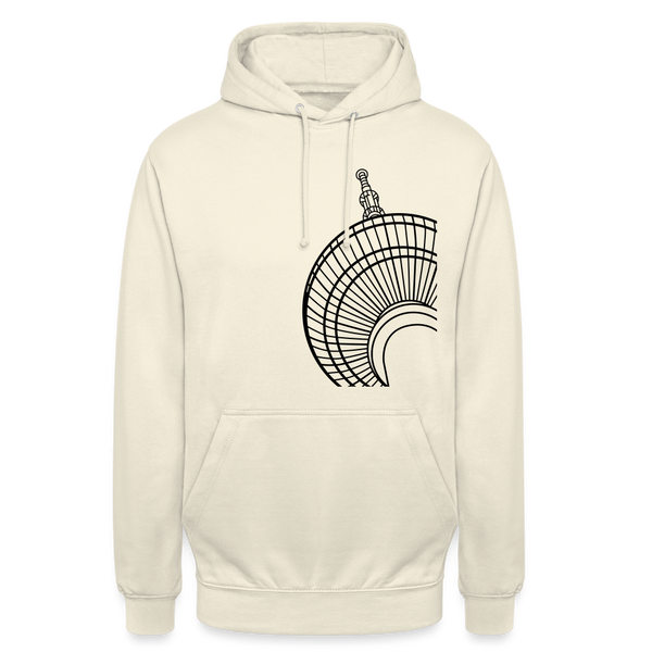 Der Turm von unten - schwarz - Unisex Hoodie - Vanille-Milchshake