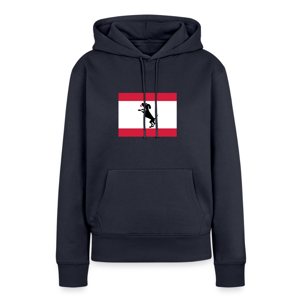 Berliner Flagge mit Hund - Frauen Premium Hoodie - Navy