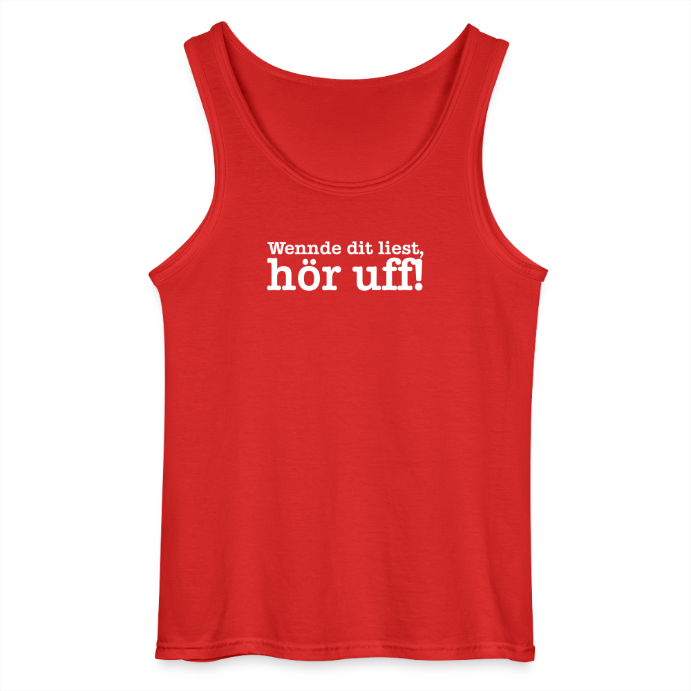Wenn de dit liest, hör uf! - Männer Tank Top - Rot