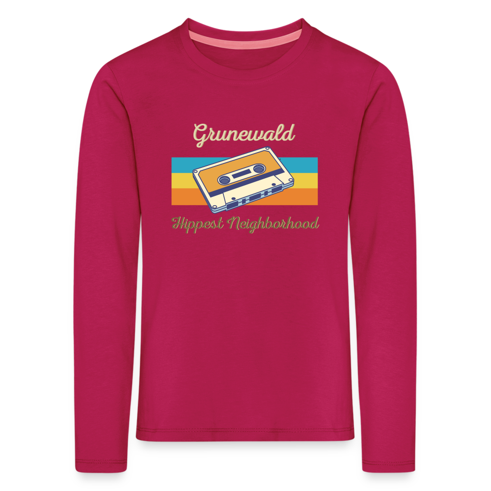 Grunewald Hippest Neighborhood - Kinder Langarmshirt - dunkles Pink