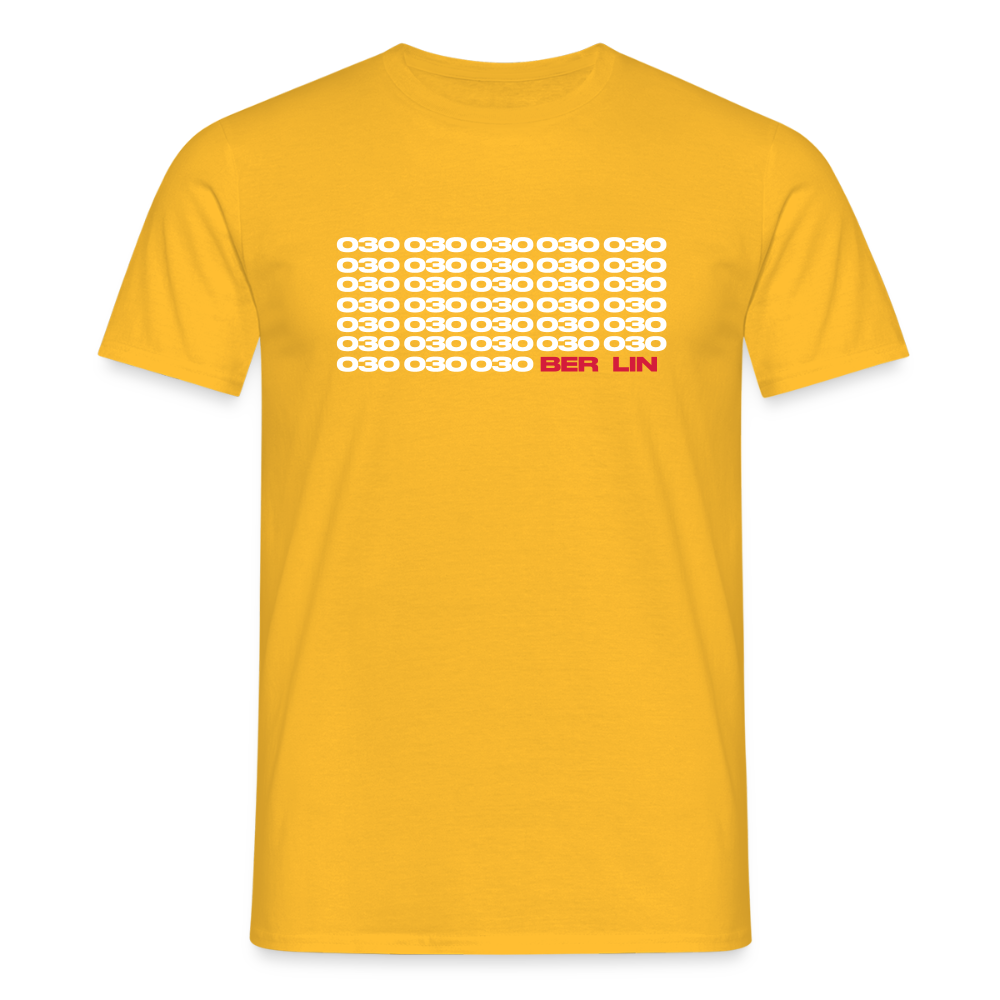 030 Berlin - Männer Premium T-Shirt - Gelb