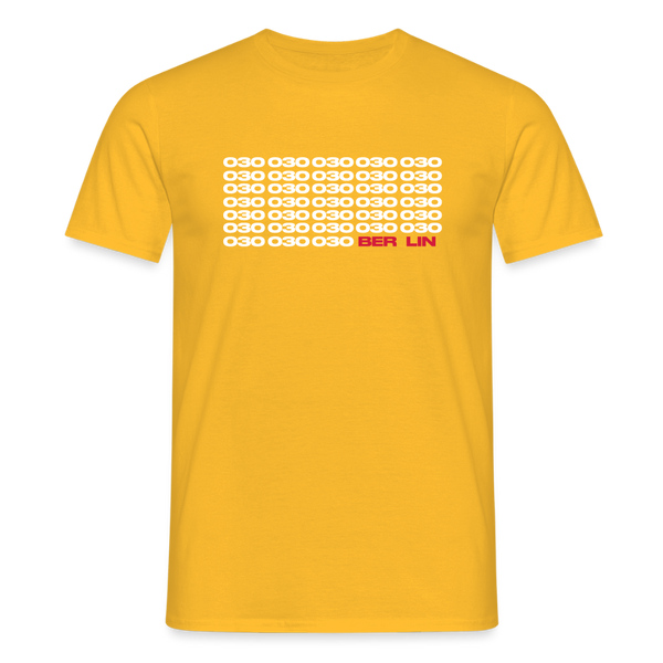 030 Berlin - Männer Premium T-Shirt - Gelb