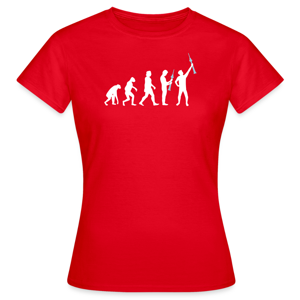 Evolution - Frauen Premium T-Shirt - Rot