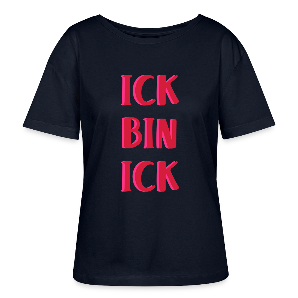Ick bin Ick! - Relaxed Rundhals Frauen Bio-T-Shirt - Navy