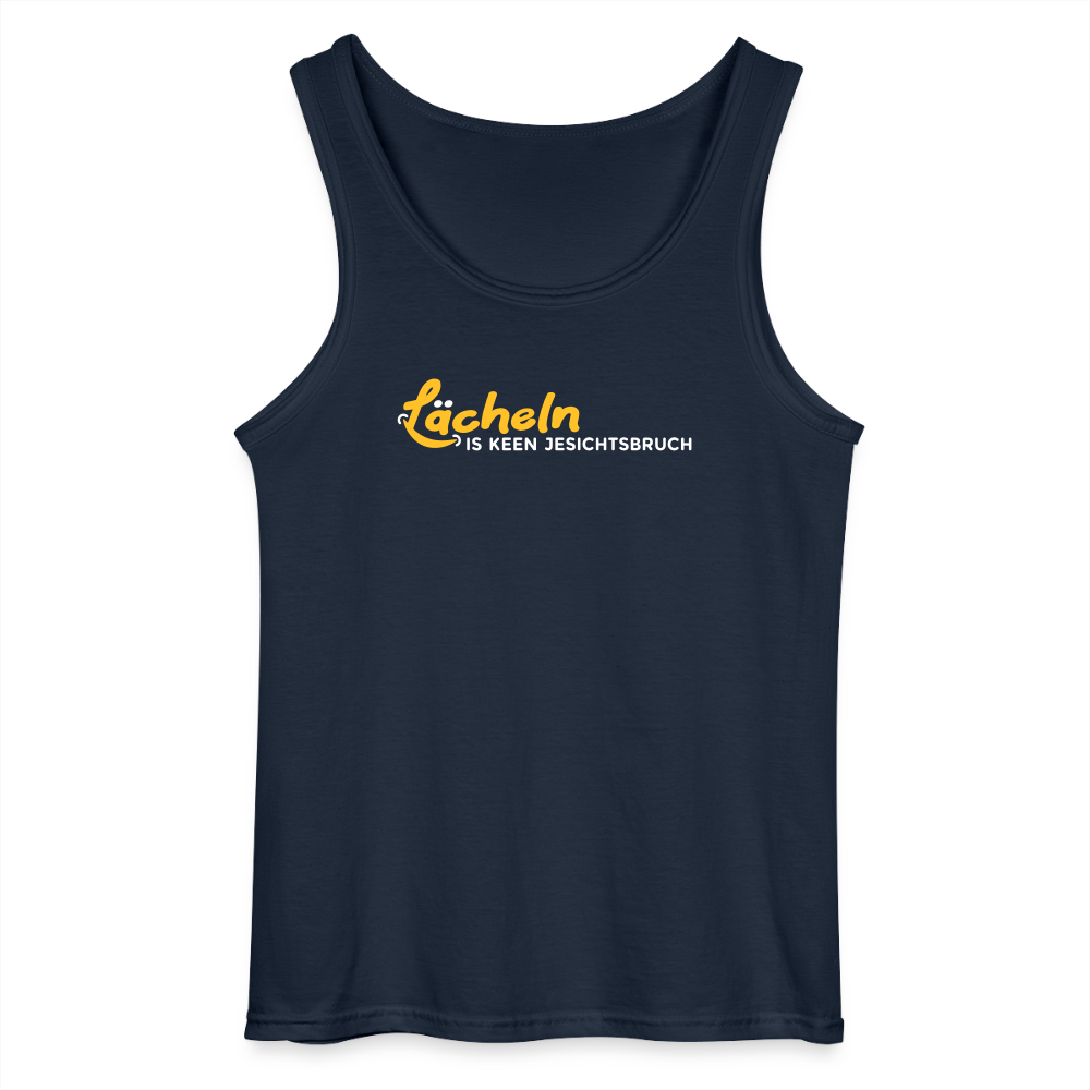 Lächeln is keen Jesichtsbruch - Männer Tank Top - Navy