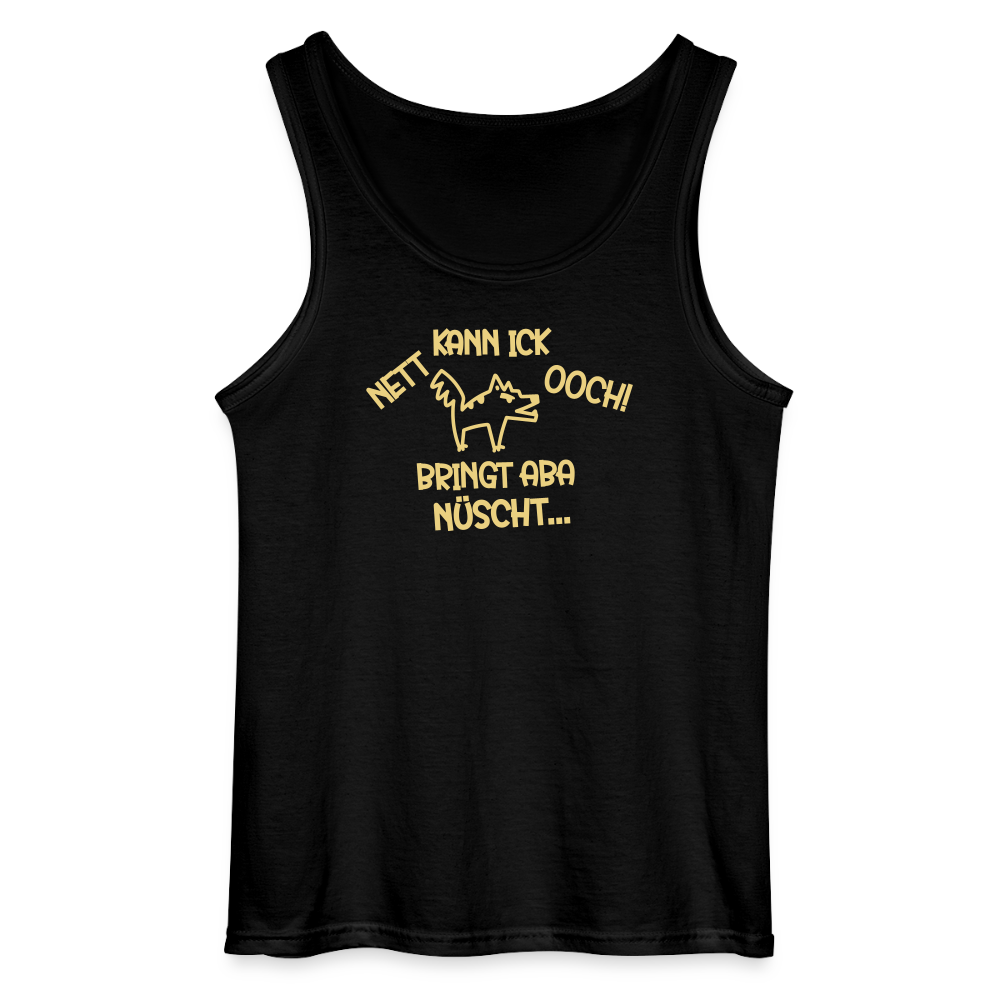 NETT KANN ICK OOCH! - Männer Tank Top - Schwarz