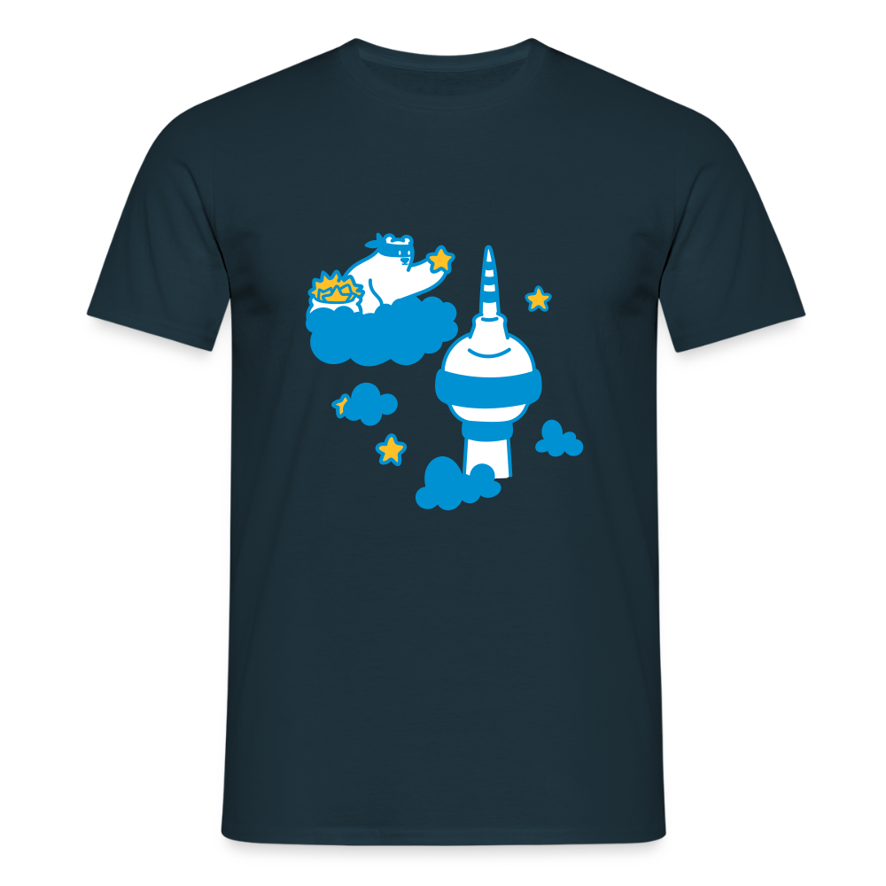 Berliner Bär bei Nacht - Männer Premium T-Shirt - Navy