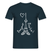 Eiffelturm in Berlin Bonjour - Männer Premium T-Shirt - Navy