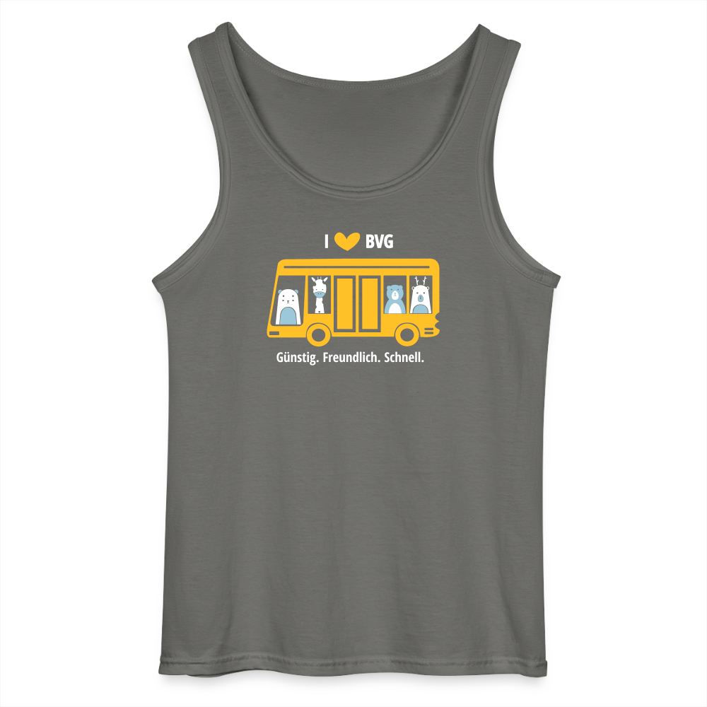 I love BVG - Männer Tank Top - Anthrazit