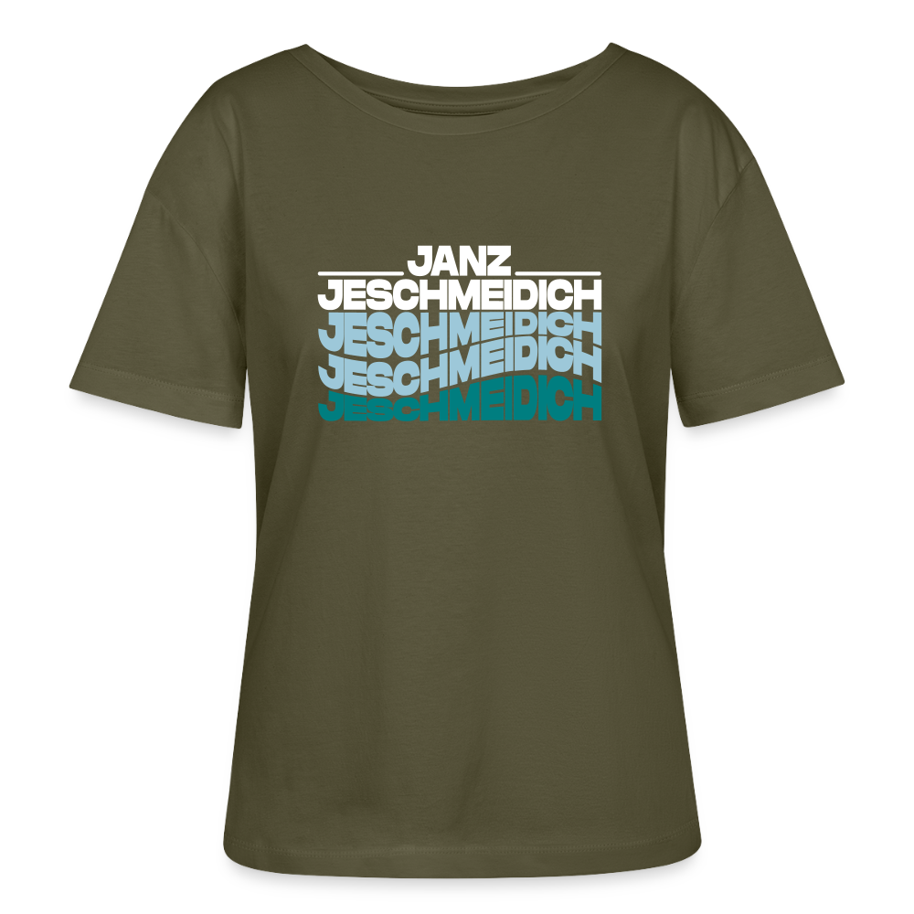Janz Jeschmeidich - Relaxed Rundhals Frauen Bio-T-Shirt - Khaki