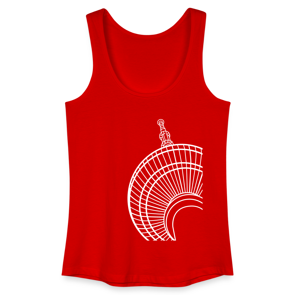 Der Turm von unten - weiß - Frauen Bio Tank Top - Rot