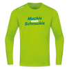 Muckis statt Schnuckis - Männer Sport Langamshirt - Neongrün