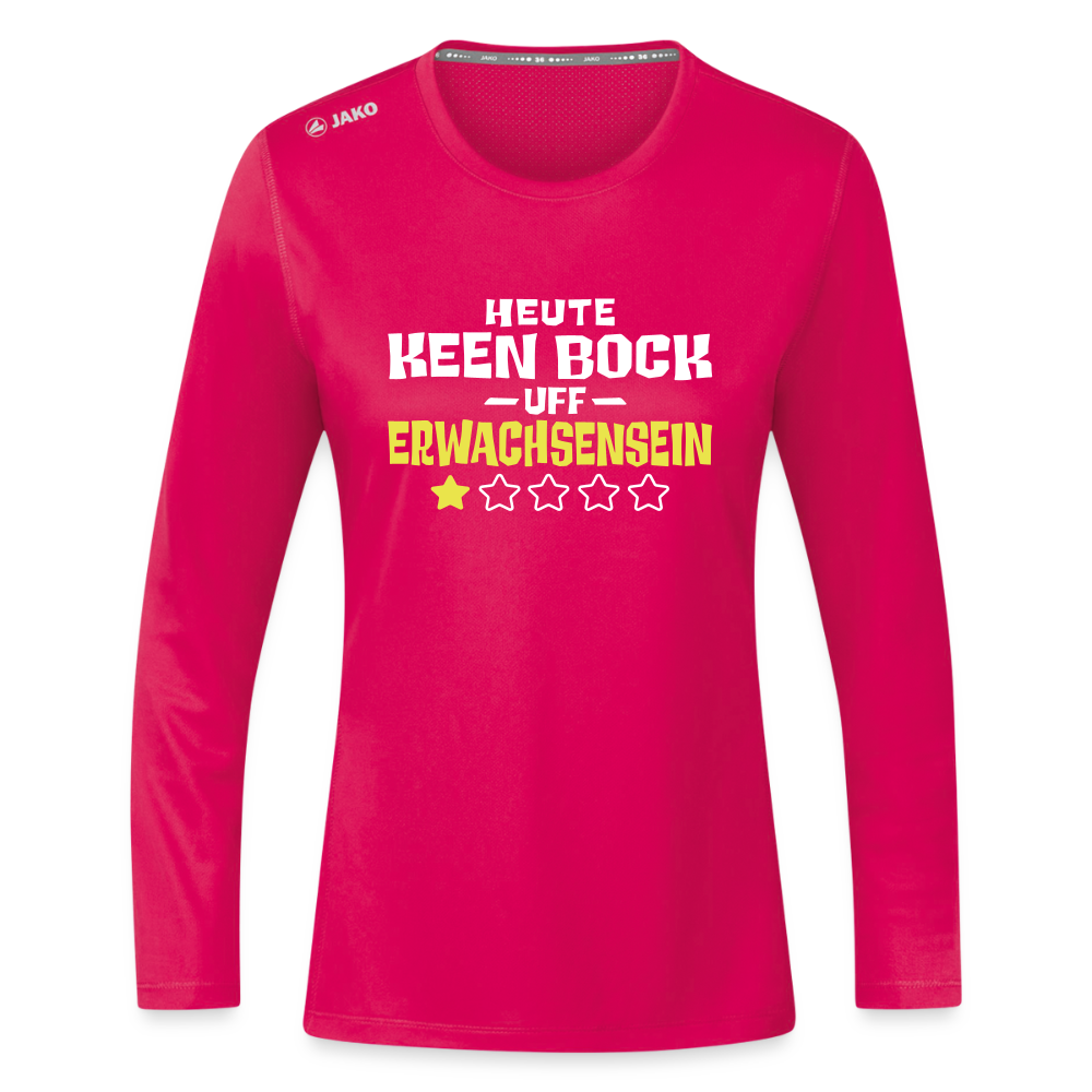 Keen Bock uff Erwachsensein - Frauen Sport Langarmshirt - dunkles Pink