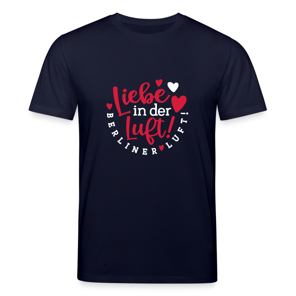 Liebe in der Luft! Berliner Luft! - Unisex Bio T-Shirt - Navy