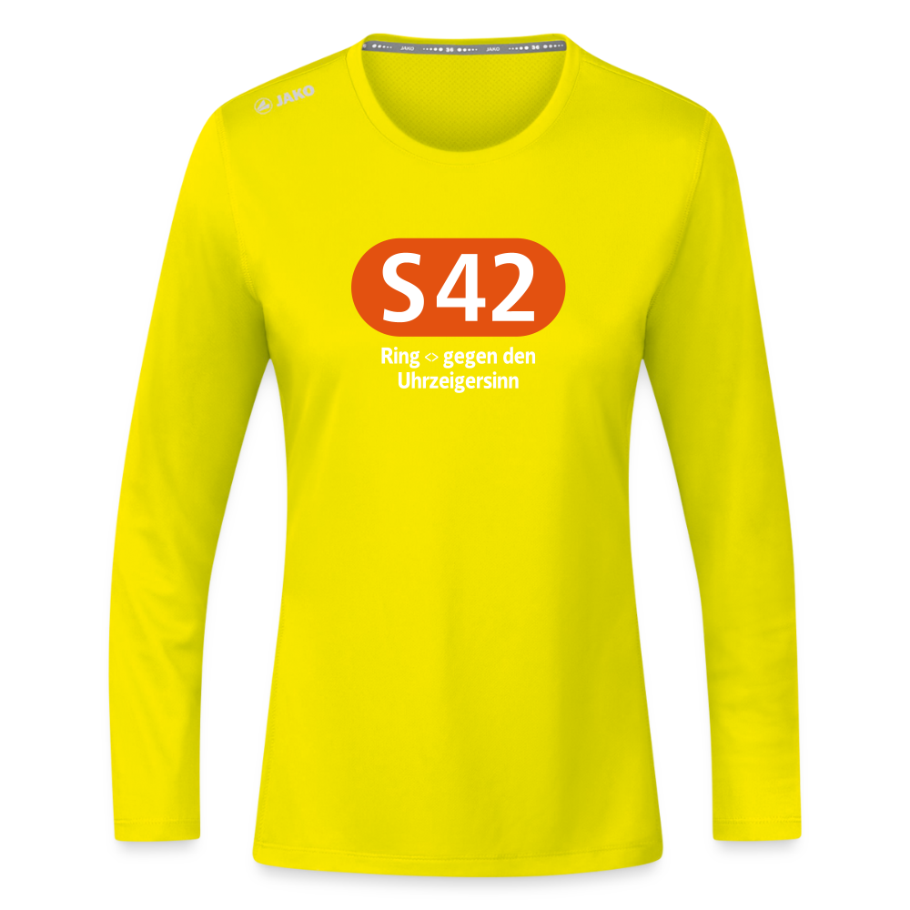 S42 - Frauen Sport Langarmshirt - Neongelb