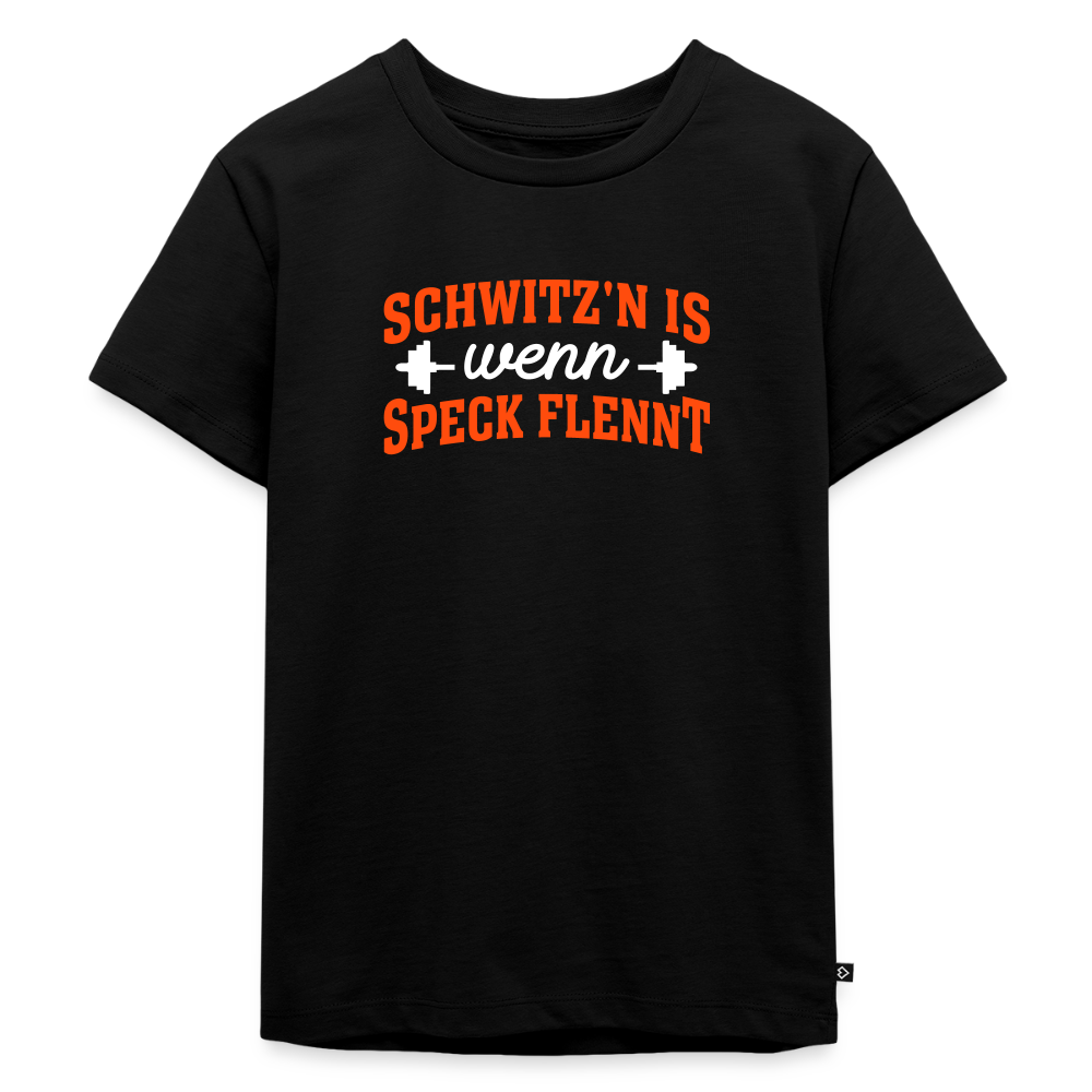 Schwitz'n is wenn Speck flennt - Kinder Premium T-Shirt - Schwarz