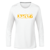 Juckt? - Frauen Sport Langarmshirt - Weiß