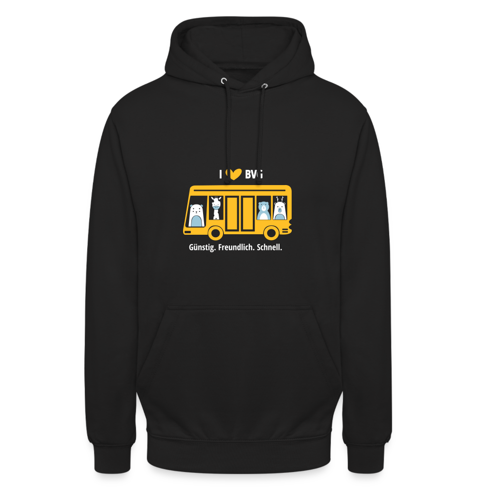 I love BVG - Unisex Hoodie - Schwarz