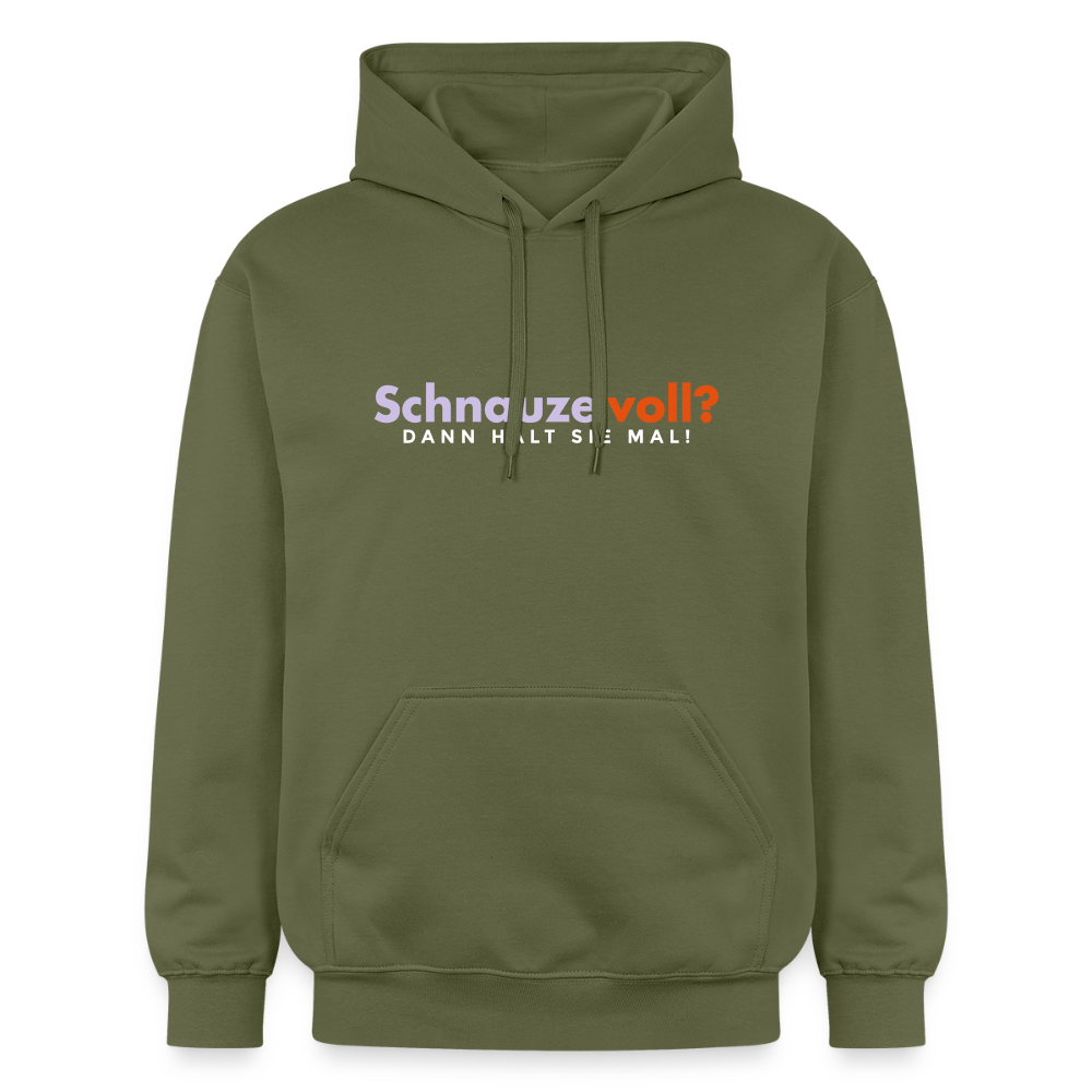 Schnauze voll? Dann halt sie mal! - Hoodie - Militärgrün