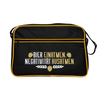 Bier einatmen, Negativität ausatmen. - Retro Tasche - Schwarz/Gold