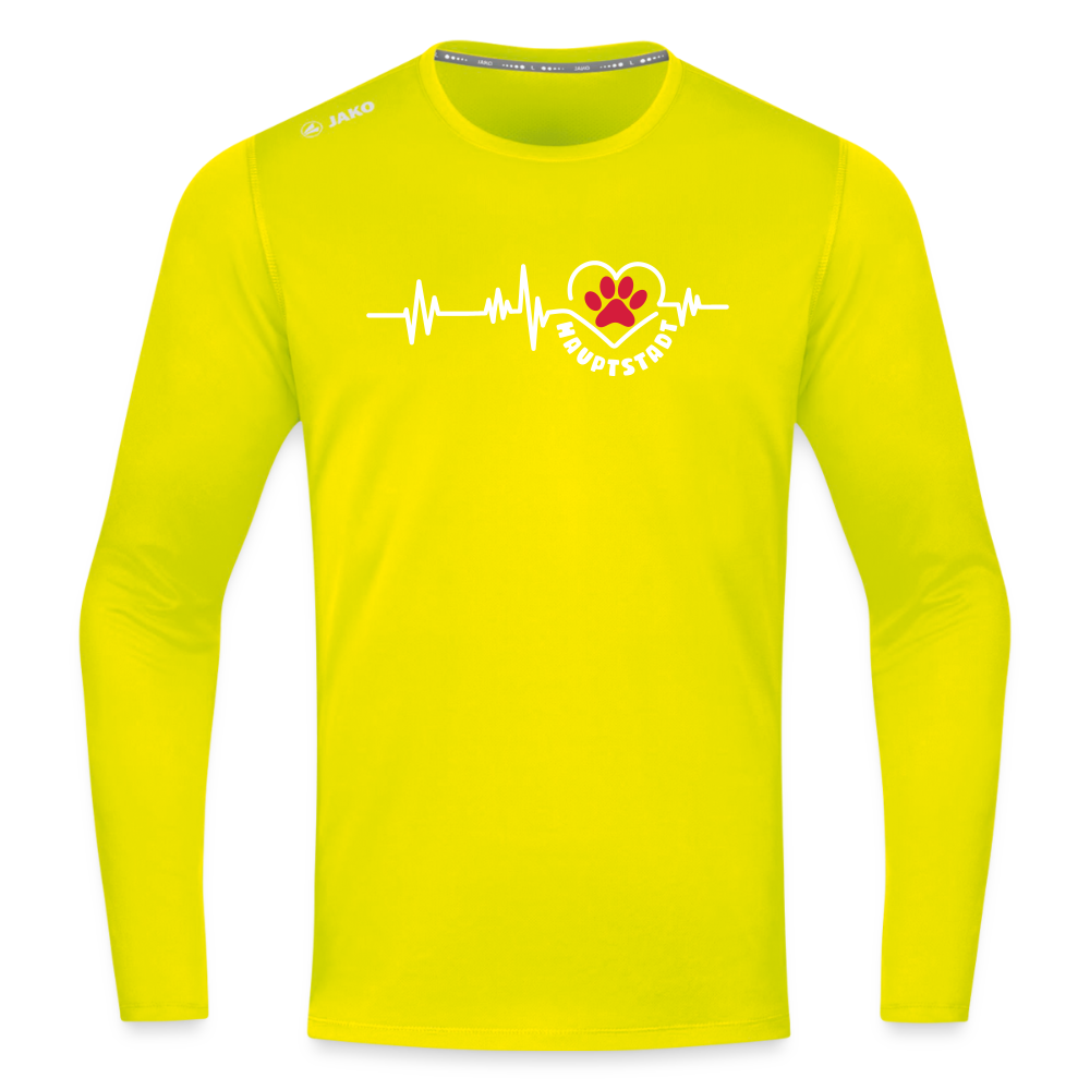 Haupstadt - Männer Sport Langamshirt - Neongelb
