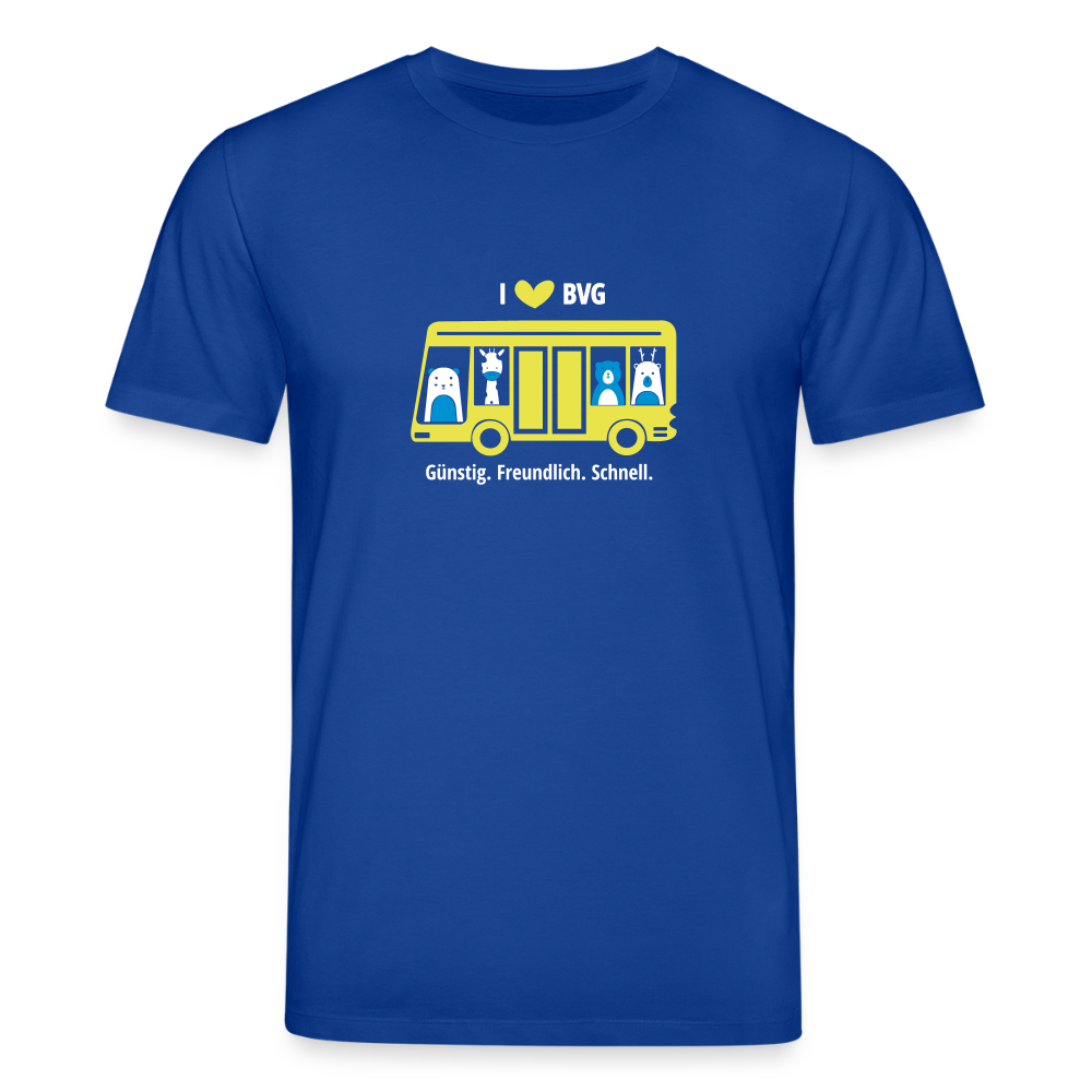 I love BVG - Unisex Bio T-Shirt - Dunkelblau