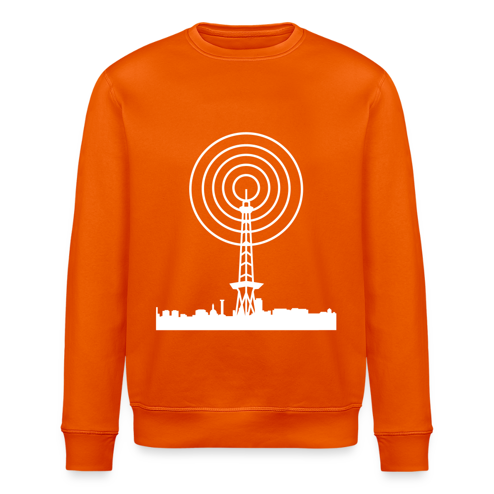 Funkturm im Fokus - Unisex Bio Sweatshirt - Tieforange