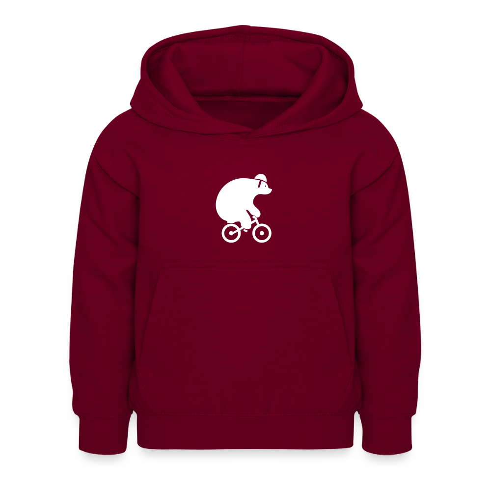 Fahrradbär - Kinder Hoodie - Bordeaux