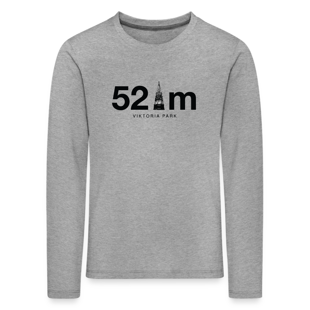 52 m Viktoria Park - Kinder Langarmshirt - Grau meliert