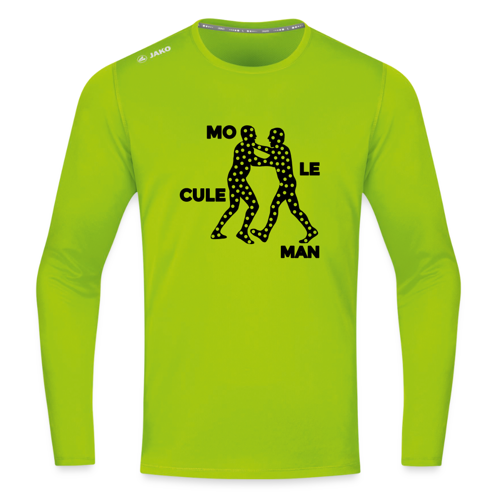 Mo le cule Man - Männer Sport Langamshirt - Neongrün