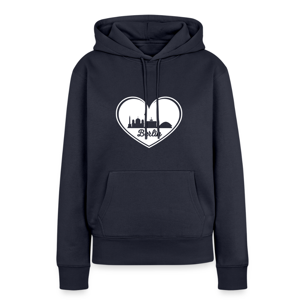 I love Berlin weiß - Frauen Premium Hoodie - Navy