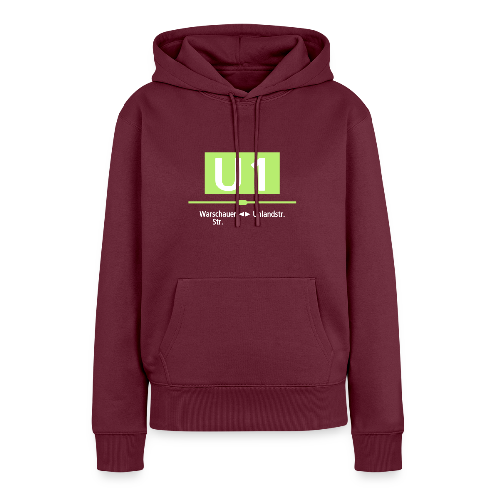 U1 - Frauen Premium Hoodie - Burgunderrot
