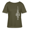 Fernsehturm der Noten - Relaxed Rundhals Frauen Bio-T-Shirt - Khaki