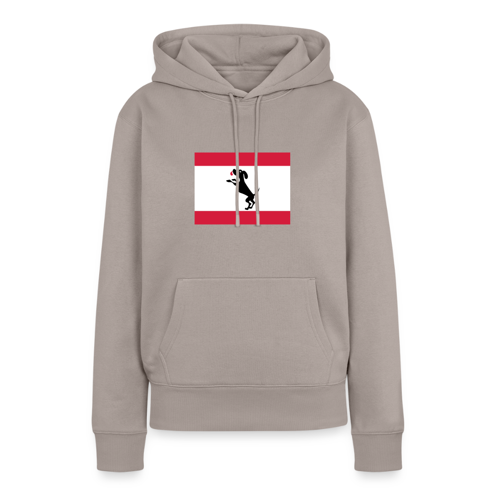 Berliner Flagge mit Hund - Frauen Premium Hoodie - Taupe