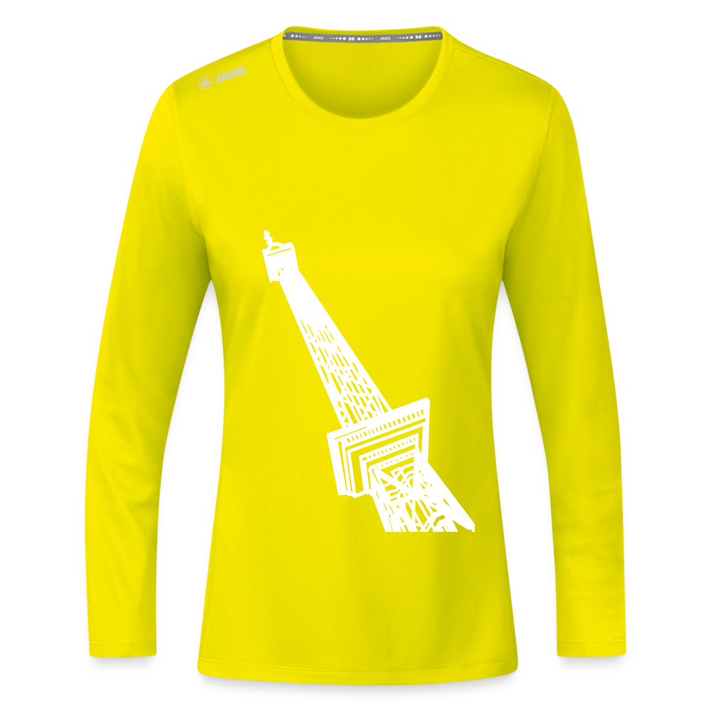 Der Funkturm - Frauen Sport Langarmshirt - Neongelb
