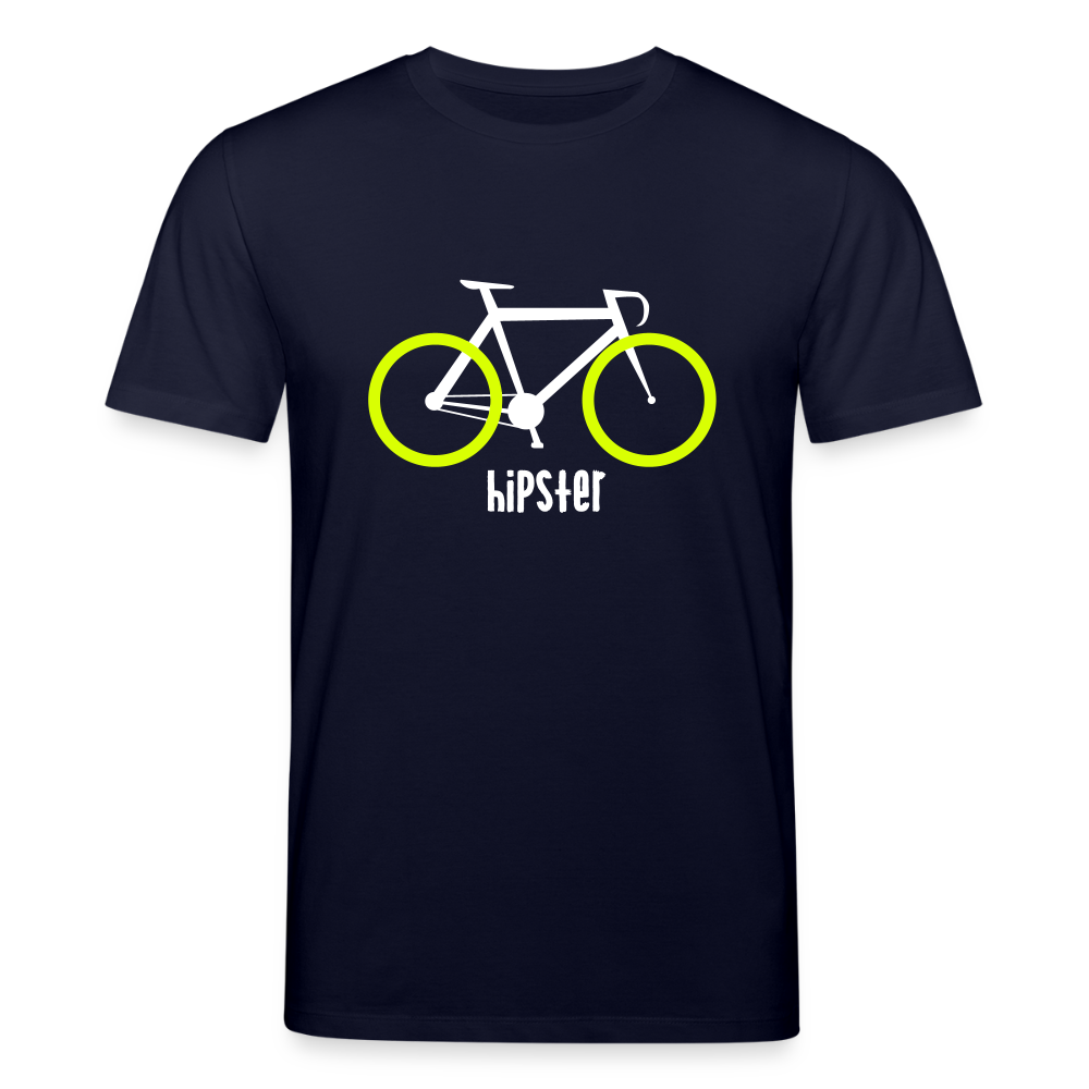Berlin Hipster Bike - Unisex Bio T-Shirt - Navy