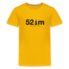 52 m Viktoria Park - Teenager Premium T-Shirt - Sonnengelb