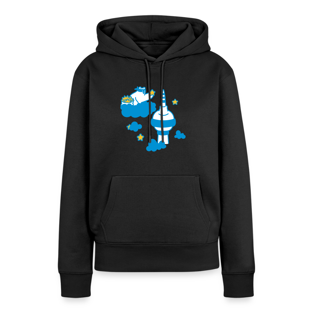 Berliner Bär bei Nacht - Frauen Premium Hoodie - Schwarz