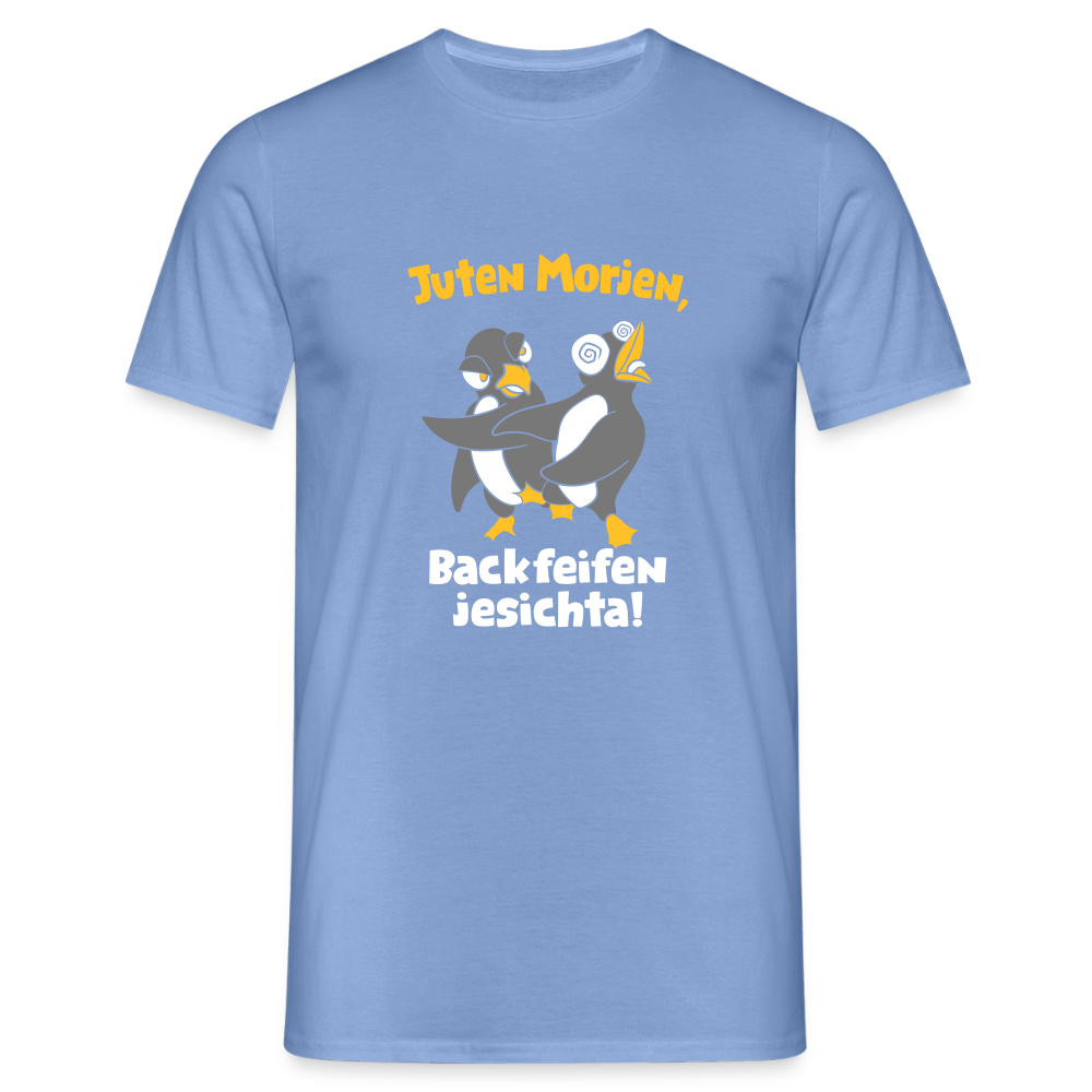Juten Morjen, Backfeifenjesichta! - Männer Premium T-Shirt - carolina blue