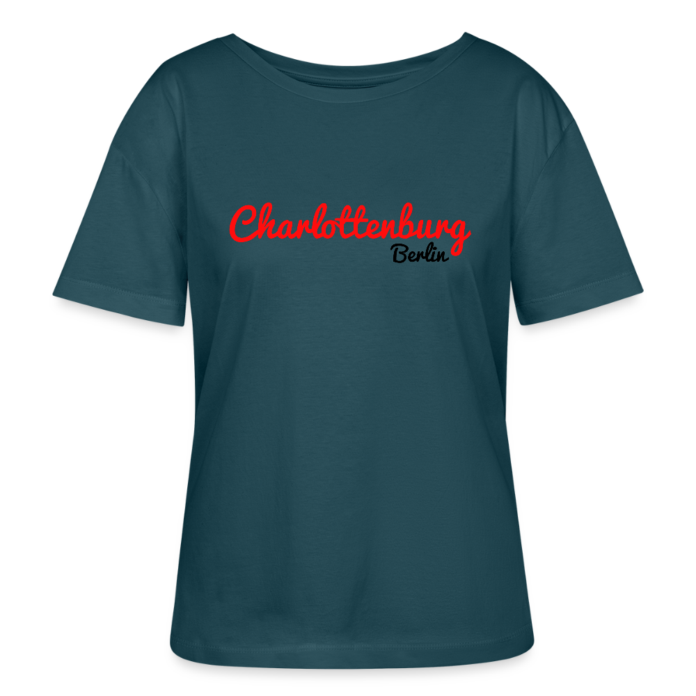 Charlottenburg Berlin - Relaxed Rundhals Frauen Bio-T-Shirt - Dunkles Petrol