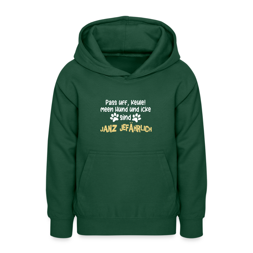 Janz Jefährlich - Teenager Hoodie - Flaschengrün