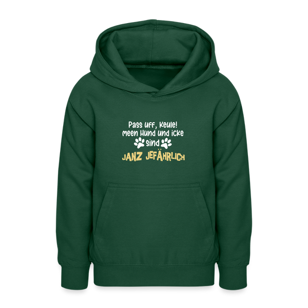 Janz Jefährlich - Teenager Hoodie - Flaschengrün