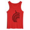 Der Turm von unten - schwarz - Männer Tank Top - Rot