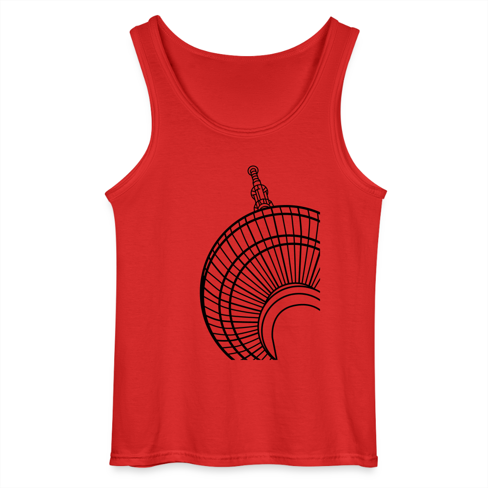 Der Turm von unten - schwarz - Männer Tank Top - Rot