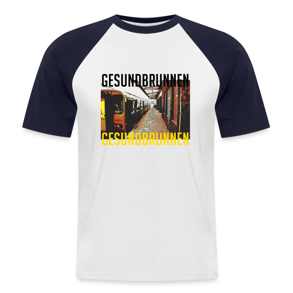 Gesundbrunnen Metro - Männer Baseball T-Shirt - Weiß/Navy