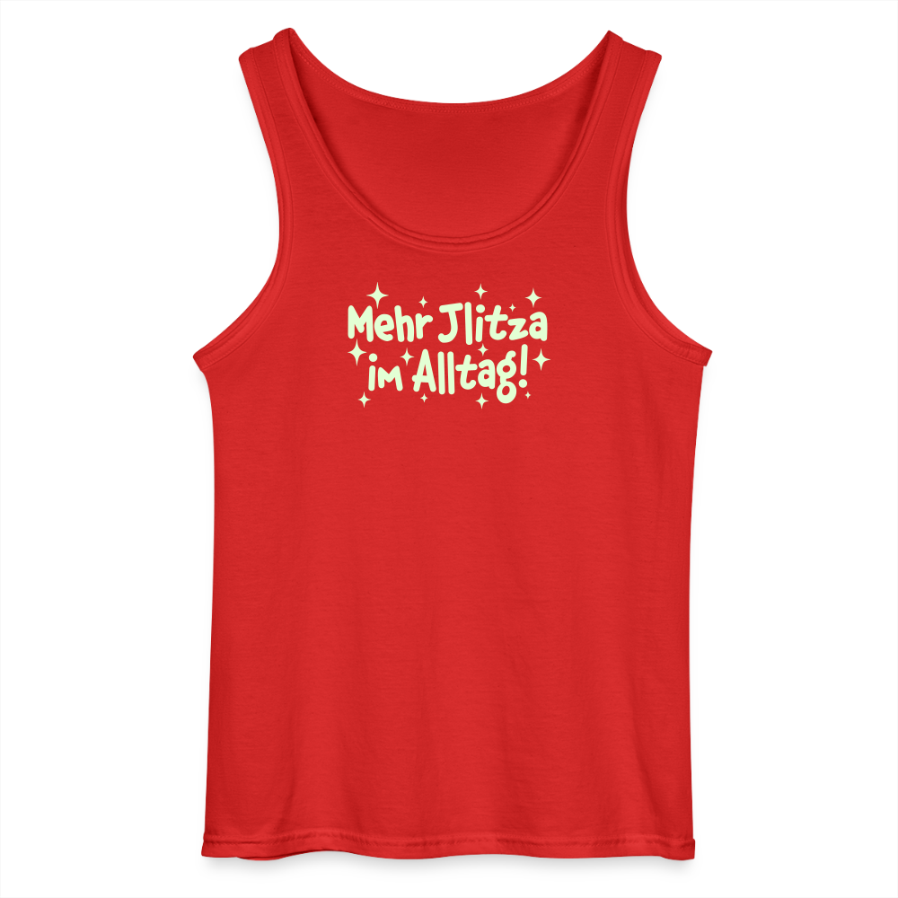 Mehr Jlitzer im Alltag! - Männer Tank Top - Rot